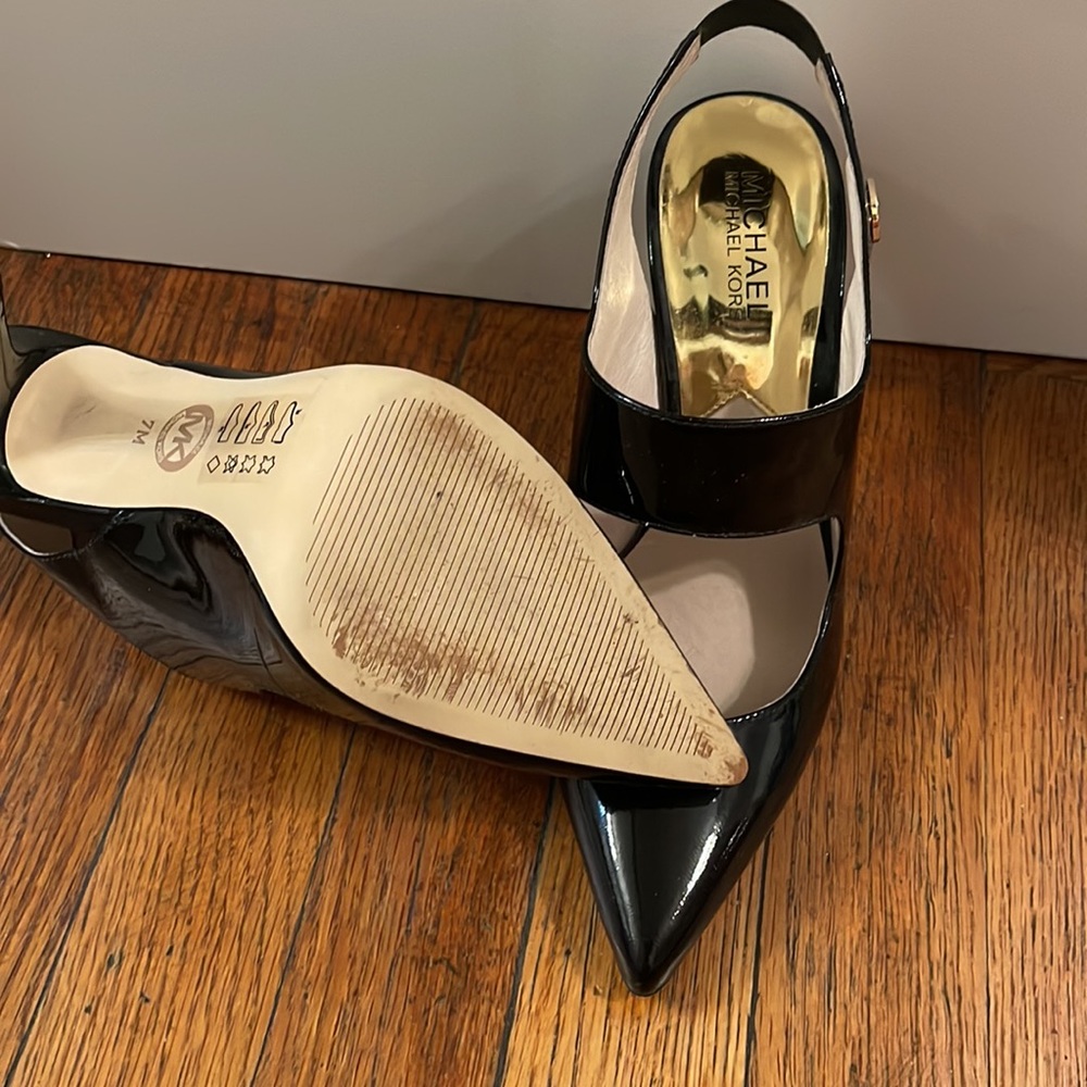 Michael Kors Patent Leather Slingback Heels - Picture 6 of 7